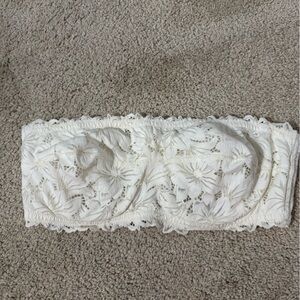 Aerie Real Power Beach Daze Lace Unlined Bandeau Bra